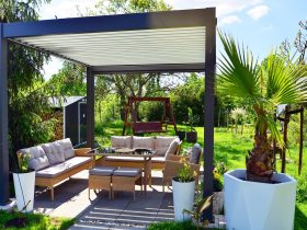 Modern pergola.
