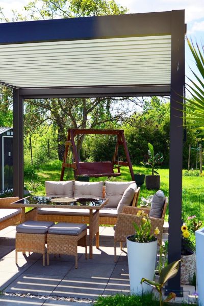 Modern pergola.